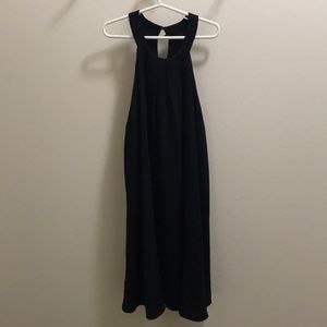 High Neck Black Shift Dress